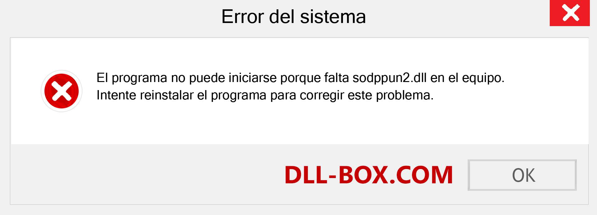 ¿Falta el archivo sodppun2.dll ?. Descargar para Windows 7, 8, 10 - Corregir sodppun2 dll Missing Error en Windows, fotos, imágenes